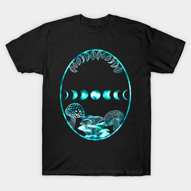 Cottagecore Goblincore Mushrooms Moon Alt Aesthetic Witchy Vibes Green Witch T-Shirt by GraviTeeGraphics